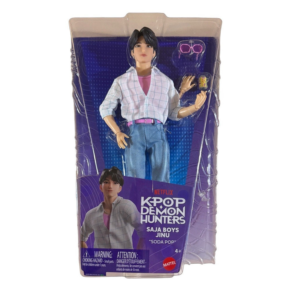 Mattel Netflix K-Pop Demon Hunters Saja Boys Jinu Soda Pop Fashion Doll New